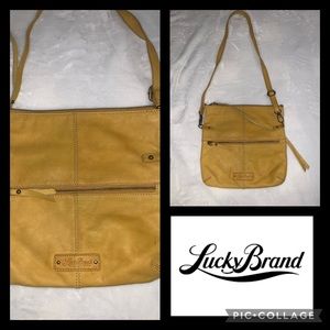 Lucky Brand. Boho Crossbody Soft Leather Purse W/ Leather Tassel Pulls